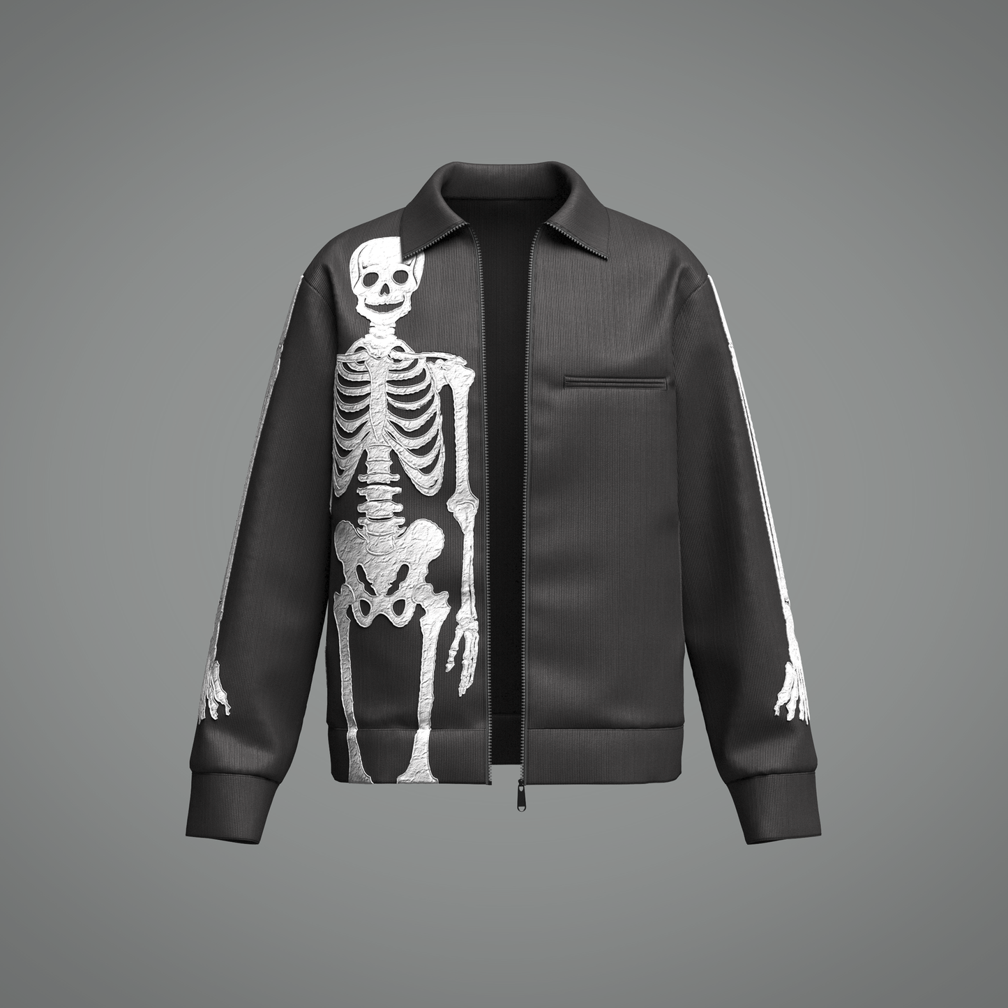 Men's Skeleoton Jacket 3d Model Marvelous Designer-Clo3d-fbx-obj-Zprj