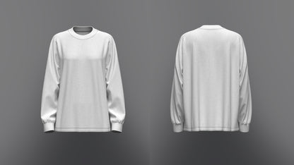 Women's Oversized T-Shirt 3d Model Marvelous Designer-Clo3d-fbx-obj-Zprj