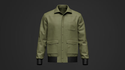 Men's Jacket 3d Model Marvelous Designer-Clo3d-fbx-obj-Zprj