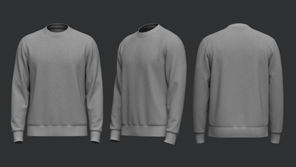 Male Sweatshirt 3d Model Marvelous Designer-Clo3d-fbx-obj-Zprj