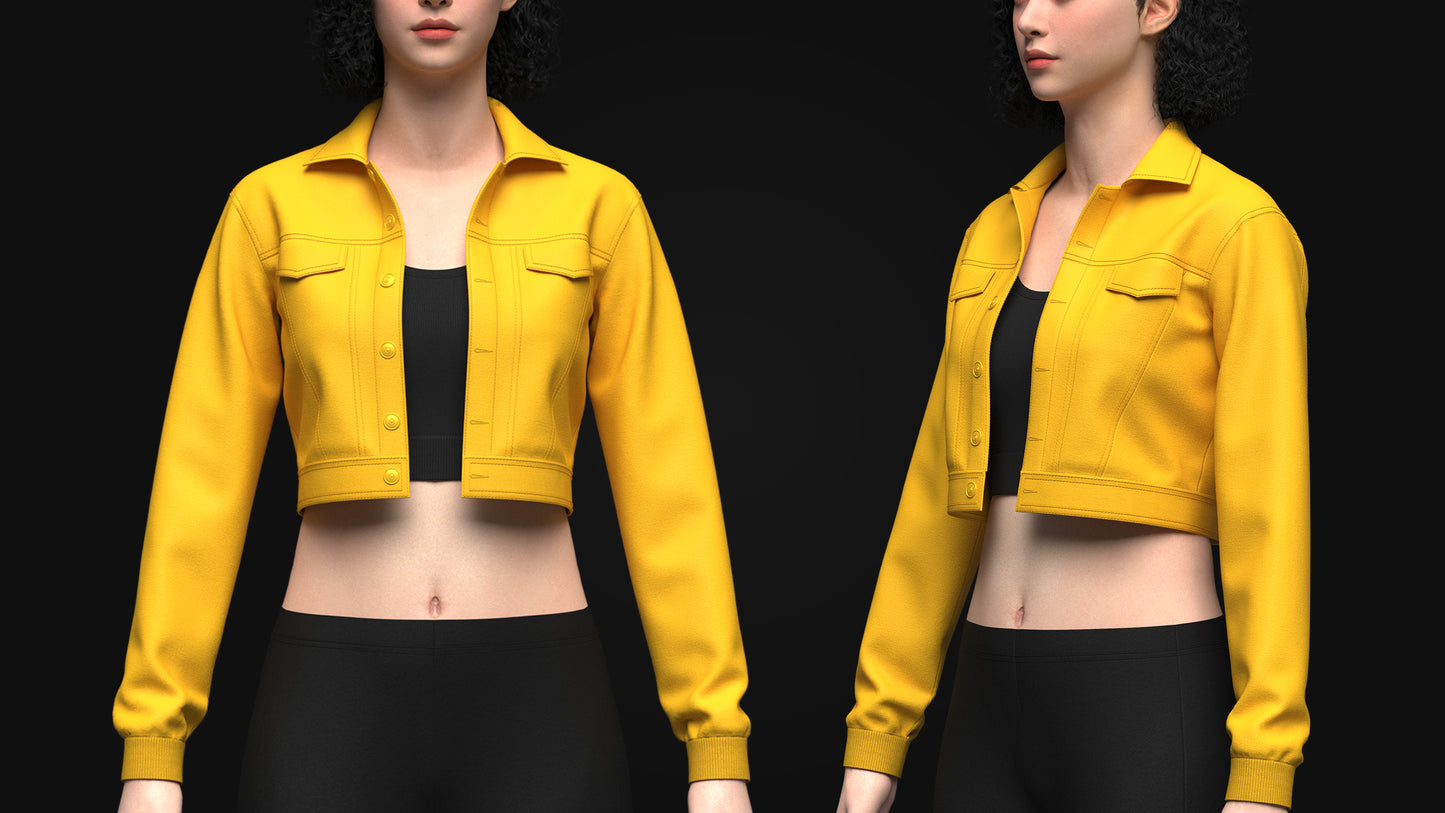 Women's Top and Cargo Pant 3d Model Marvelous Designer-Clo3d-fbx-obj-Zprj