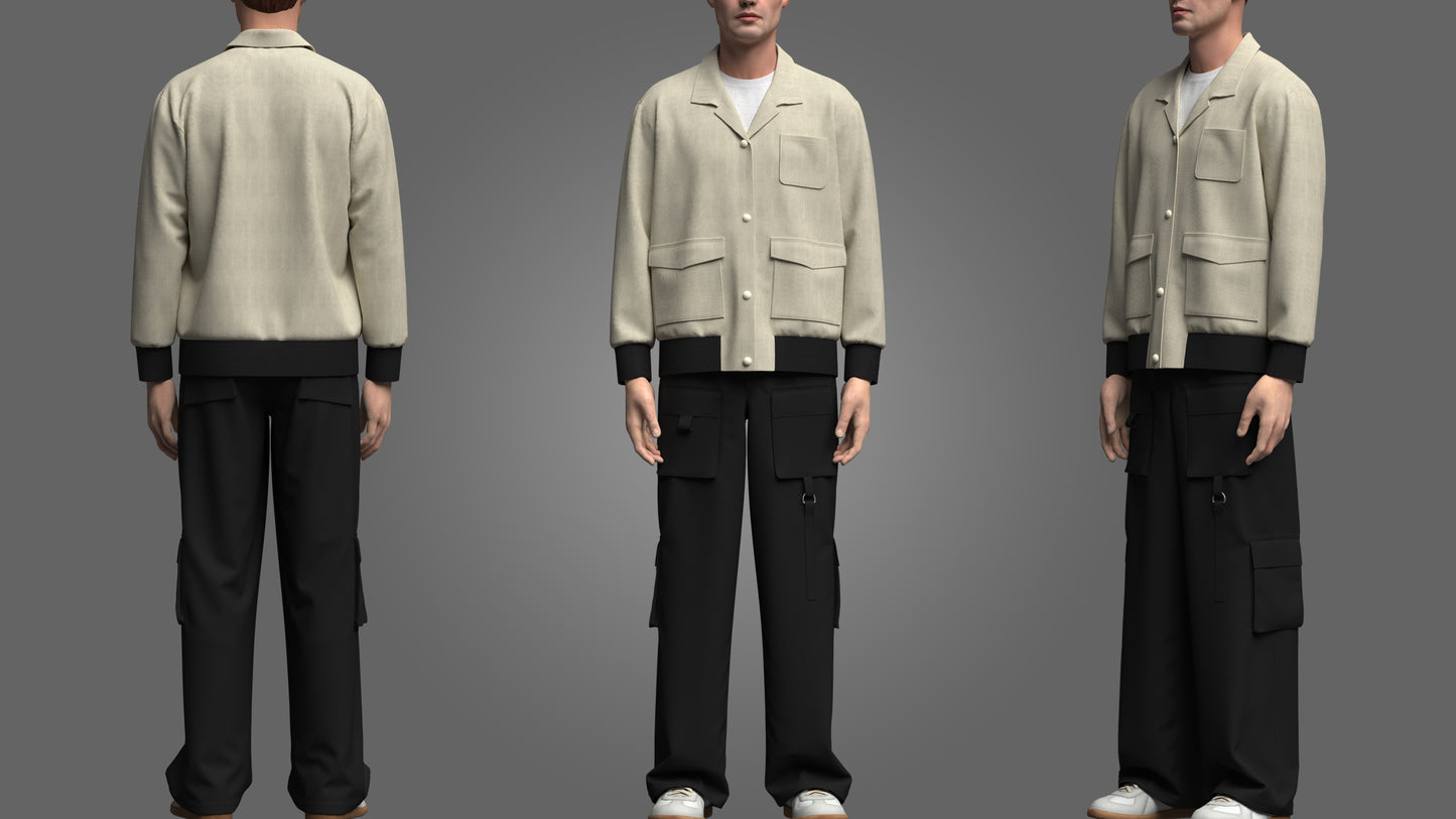Male Outfit 3d Model Marvelous Designer-Clo3d-fbx-obj-Zprj
