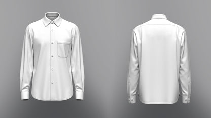 Men's Loose Fit Full Slv Shirt 3d Model Marvelous Designer-Clo3d-fbx-obj-Zprj