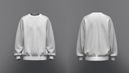 Men's Raglan Sweatshirt 3d Model Marvelous Designer-Clo3d-fbx-obj-Zprj