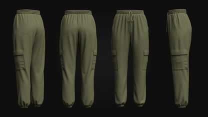Women's Corduroy Pant 3d Model Marvelous Designer-Clo3d-fbx-obj-Zprj