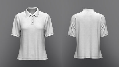 Women Regular Fit Half Sleeve Polo T-Shirt 3d Model Marvelous Designer-Clo3d-fbx-obj-Zprj