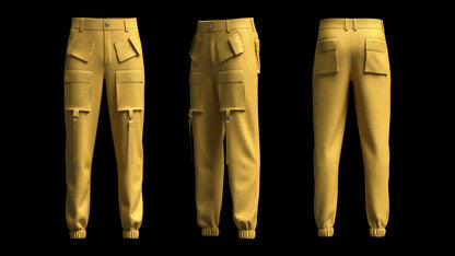 Men's Cargo Track Pant 3d Model Marvelous Designer-Clo3d-fbx-obj-Zprj