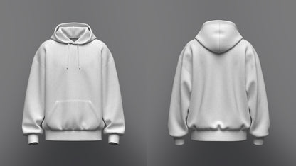 Men's Oversize Hoodie 3d Model Marvelous Designer-Clo3d-fbx-obj-Zprj
