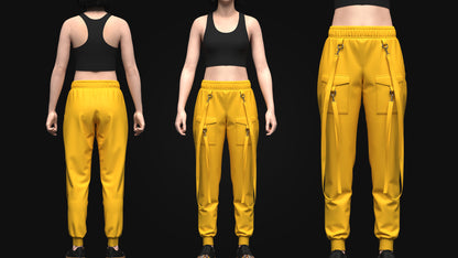 Women's Cargo Pant And Top 3d Model Marvelous Designer-Clo3d-fbx-obj-Zprj
