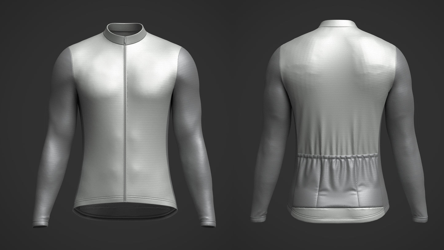Men's Full Sleeve Cycling Jersey 3d Model Marvelous Designer-Clo3d-fbx-obj-Zprj
