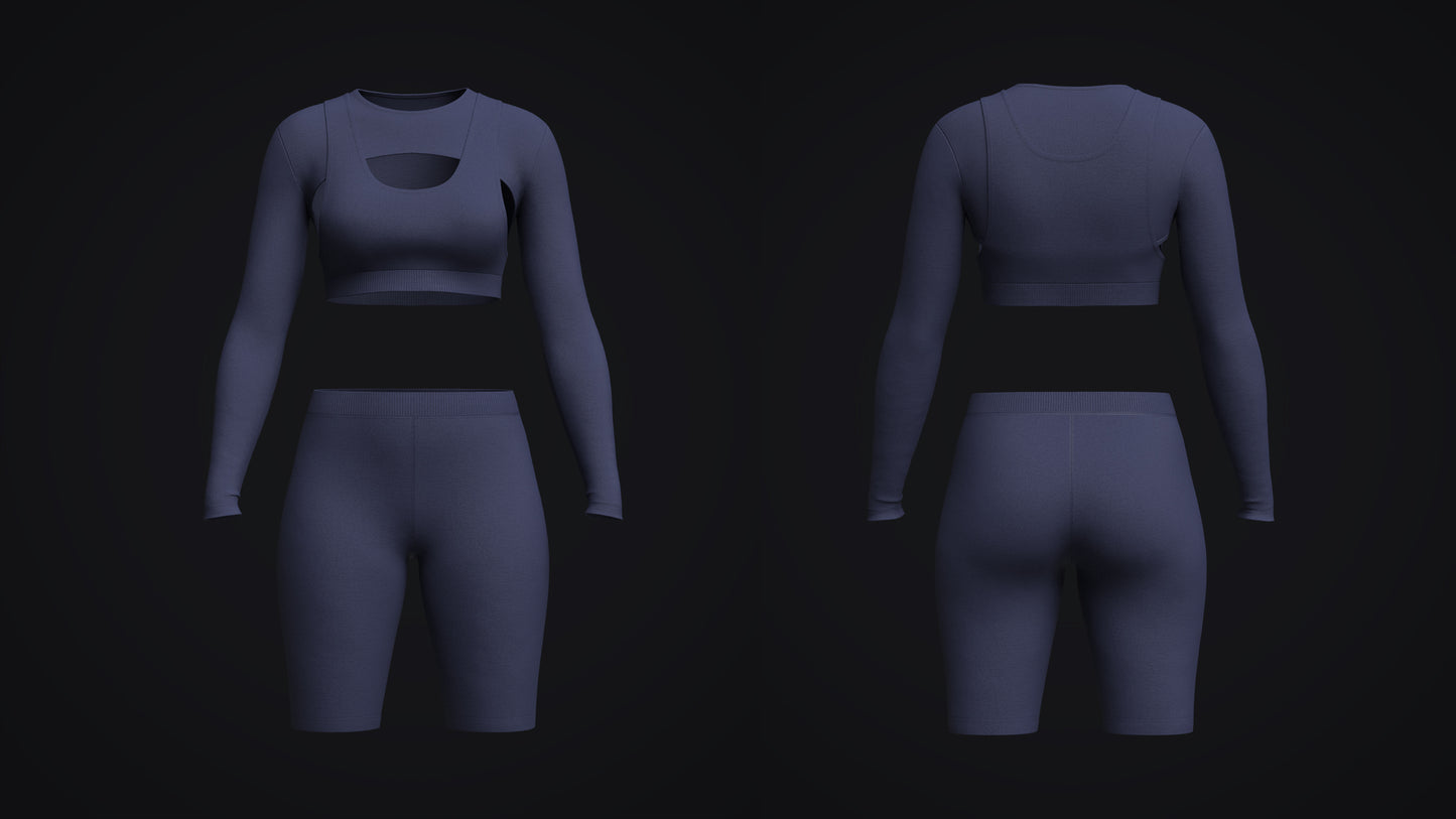 Gym Wear 3d Model Marvelous Designer-Clo3d-fbx-obj-Zprj