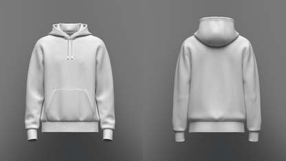 Male's Hoodie 3d Model Marvelous Designer-Clo3d-fbx-obj-Zprj