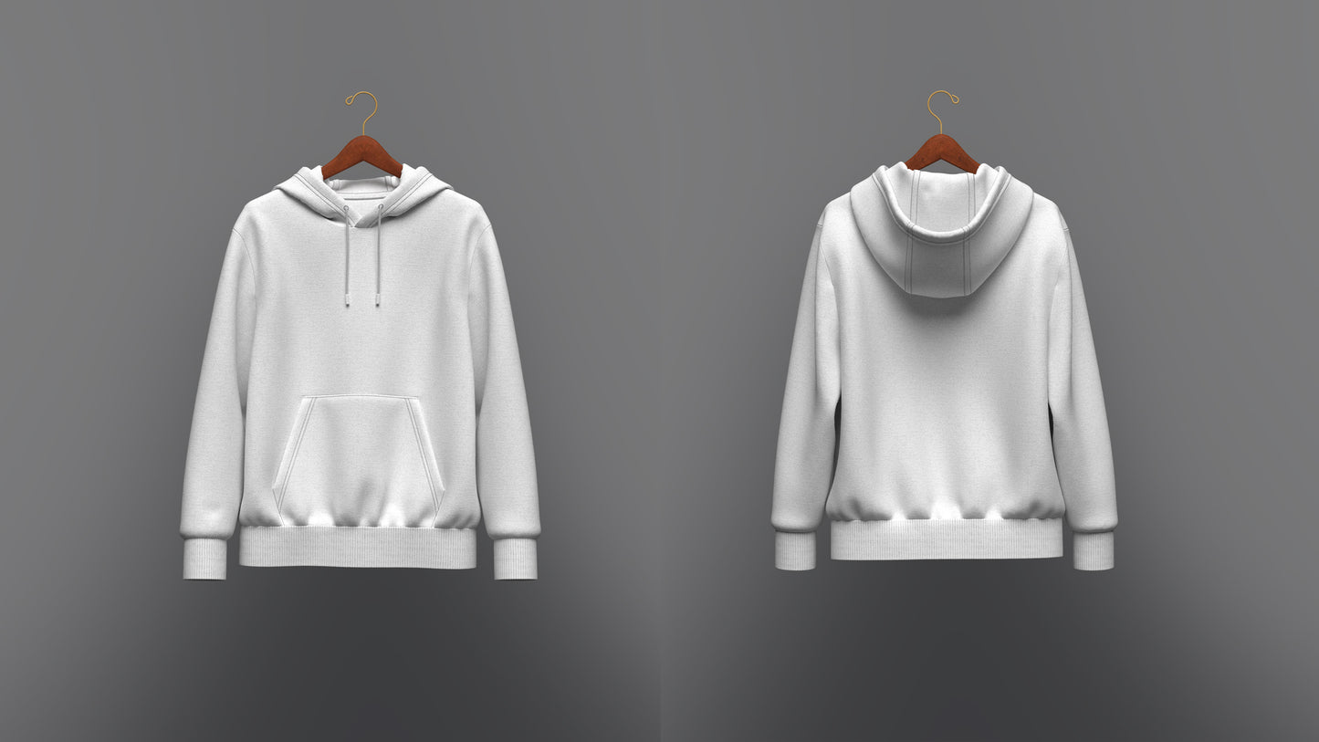 Hoodie on Hanger 3d Model Marvelous Designer-Clo3d-fbx-obj-Zprj