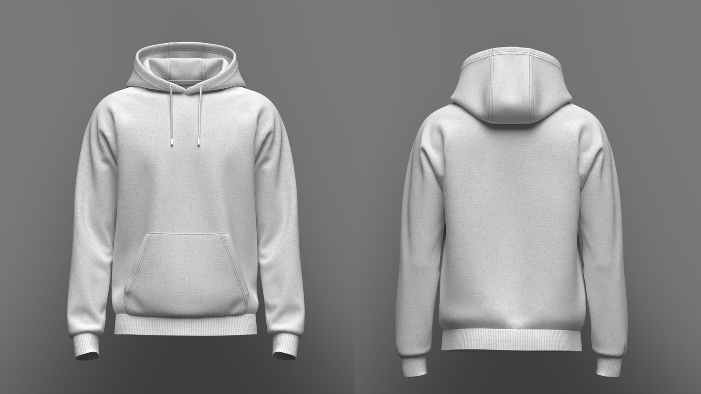 Men Hoodie 3d Model Marvelous Designer-Clo3d-fbx-obj-Zprj