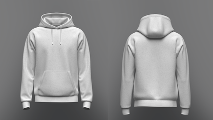 Men Hoodie 3d Model Marvelous Designer-Clo3d-fbx-obj-Zprj
