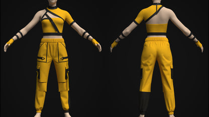 Women Outfit 3d Model Marvelous Designer-Clo3d-fbx-obj-Zprj