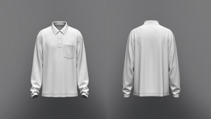 Men's Oversized Polo 3d Model Marvelous Designer-Clo3d-fbx-obj-Zprj