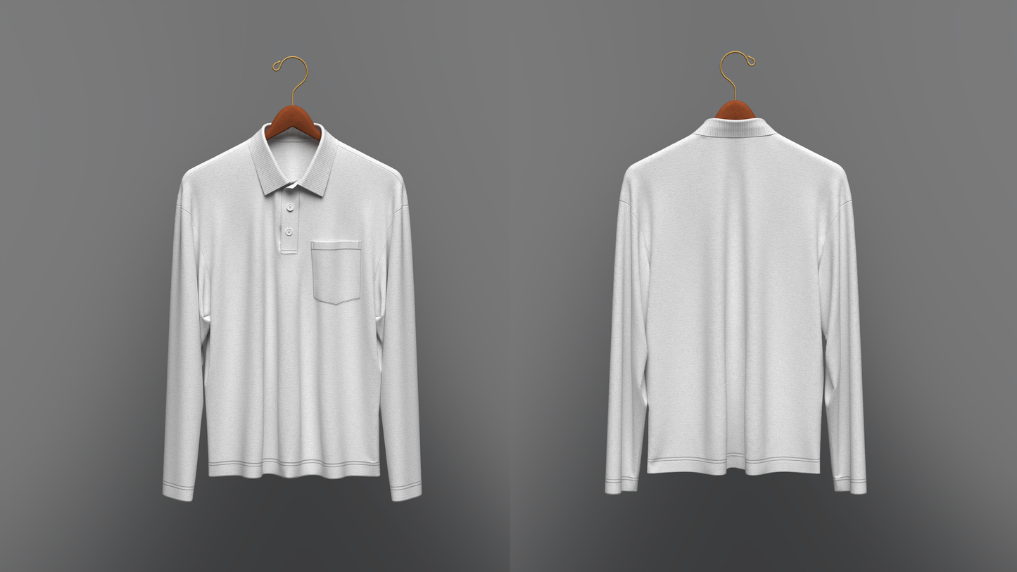 Men's Oversized Polo On Hanger 3d Model Marvelous Designer-Clo3d-fbx-obj-Zprj