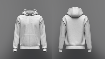 Men's Hoodie 3d Model Marvelous Designer-Clo3d-fbx-obj-Zprj