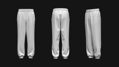 Men's Oversize Jogger No Pocket 3d Model Marvelous Designer-Clo3d-fbx-obj-Zprj