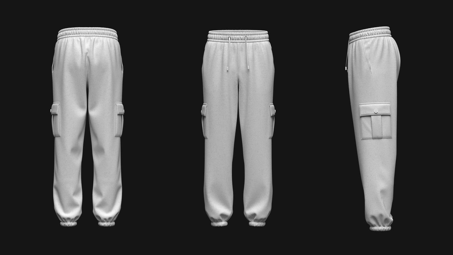 Men's Oversize Jogger Pocket 3d Model Marvelous Designer-Clo3d-fbx-obj-Zprj