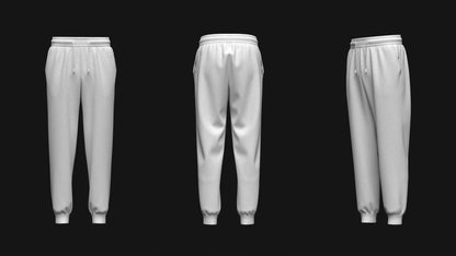 Men's Ribbed Jogger 3d Model Marvelous Designer-Clo3d-fbx-obj-Zprj
