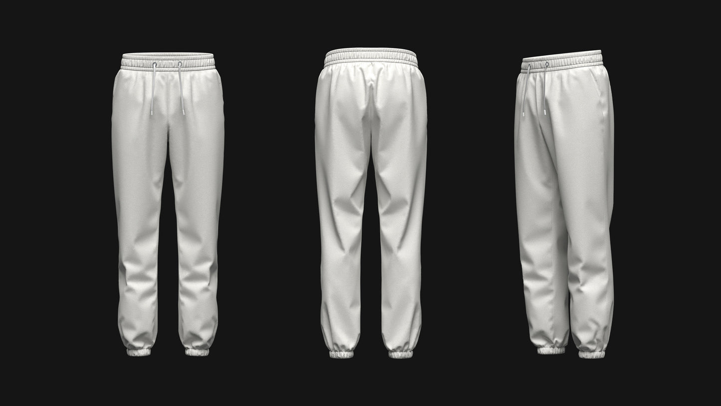 Men's Jogger Elastic 3d Model Marvelous Designer-Clo3d-fbx-obj-Zprj