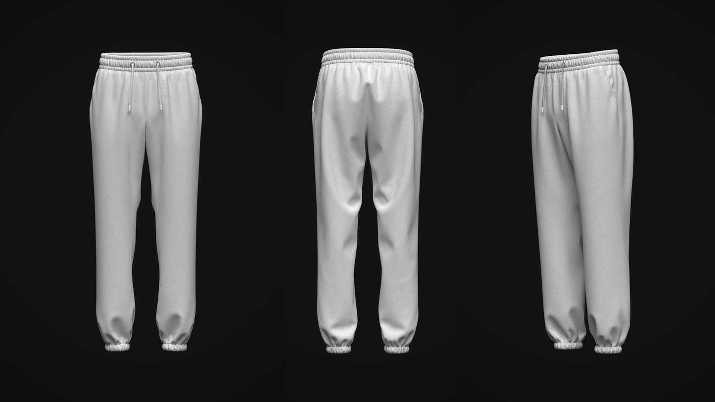 Men's Regular Jogger 3d Model Marvelous Designer-Clo3d-fbx-obj-Zprj