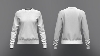 Women's Sweatshirt 3d Model Marvelous Designer-Clo3d-fbx-obj-Zprj