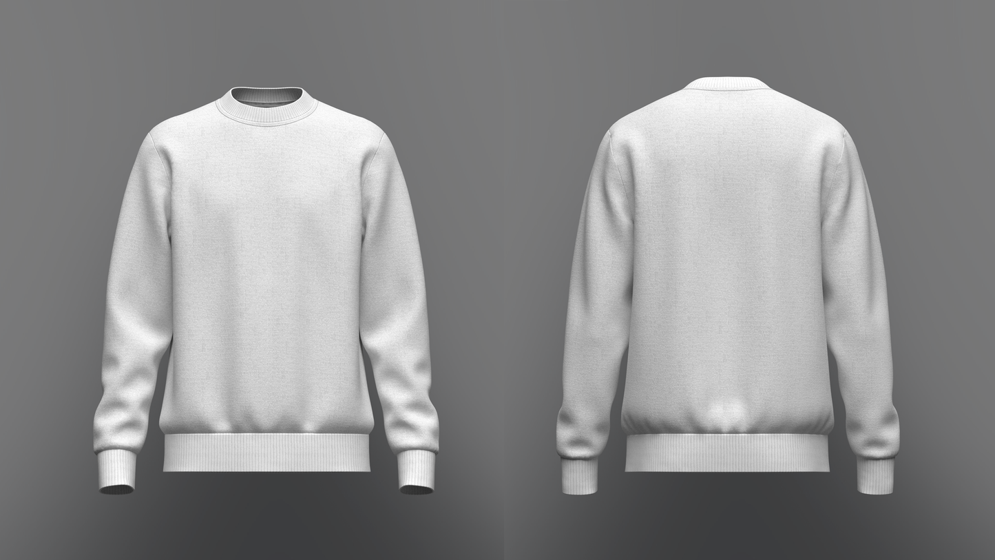 Men Sweatshirt 3d Model Marvelous Designer-Clo3d-fbx-obj-Zprj
