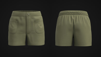 Women's Shorts 3d Model Marvelous Designer-Clo3d-fbx-obj-Zprj