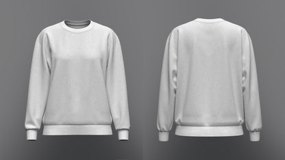 Women's Loose fit Sweatshirt 3d Model Marvelous Designer-Clo3d-fbx-obj-Zprj
