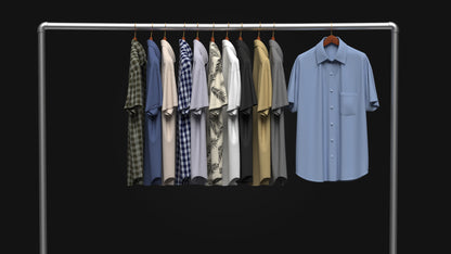 Shirt On Steel Hanger 3d Model Marvelous Designer-Clo3d-fbx-obj-Zprj