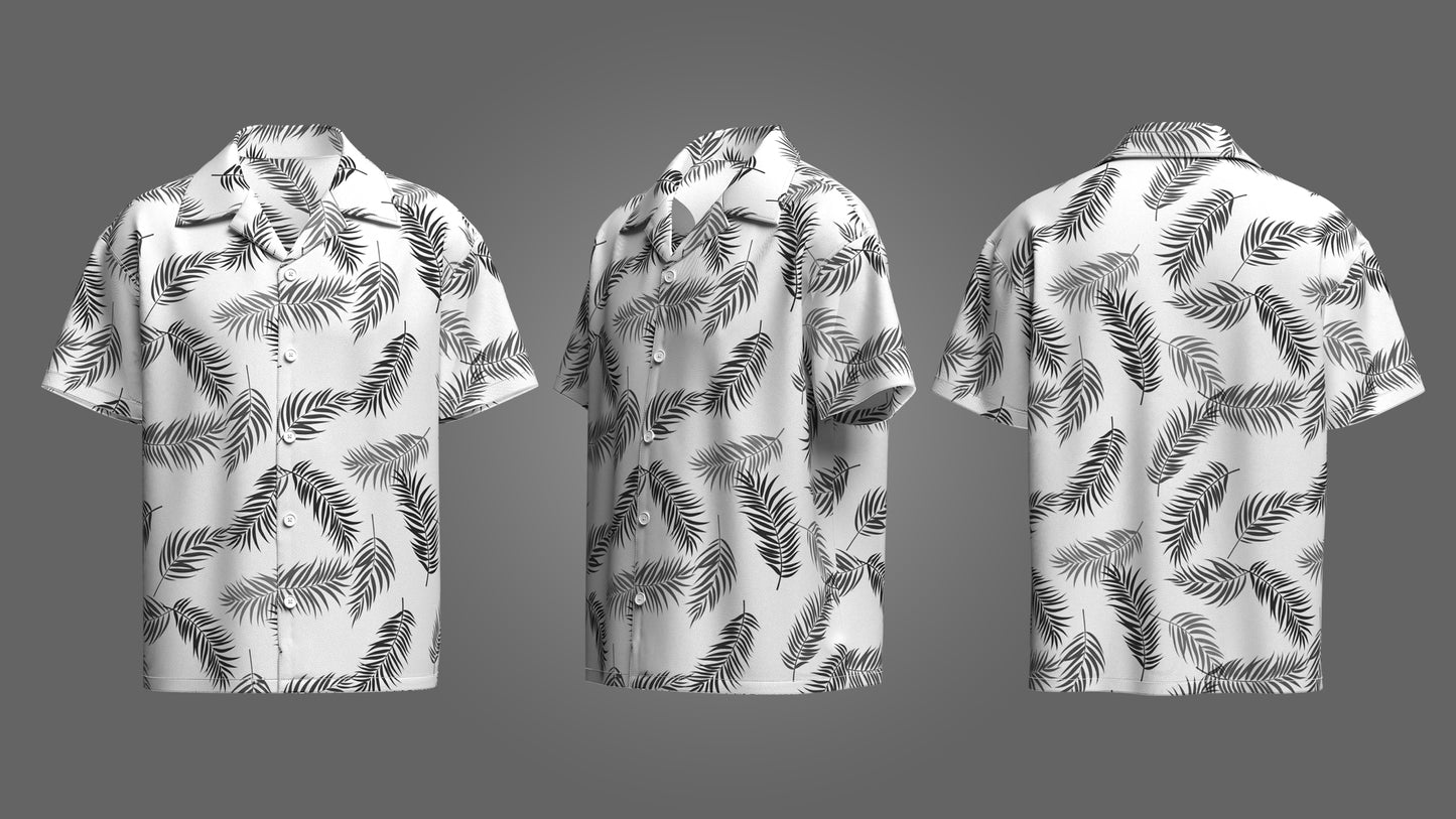 Men's Short Sleeve Shirt 3d Model Marvelous Designer-Clo3d-fbx-obj-Zprj