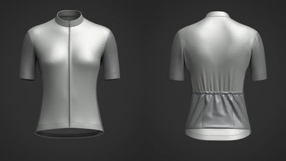 Women Half Sleeve Cycling Jersey 3d Model Marvelous Designer-Clo3d-fbx-obj-Zprj