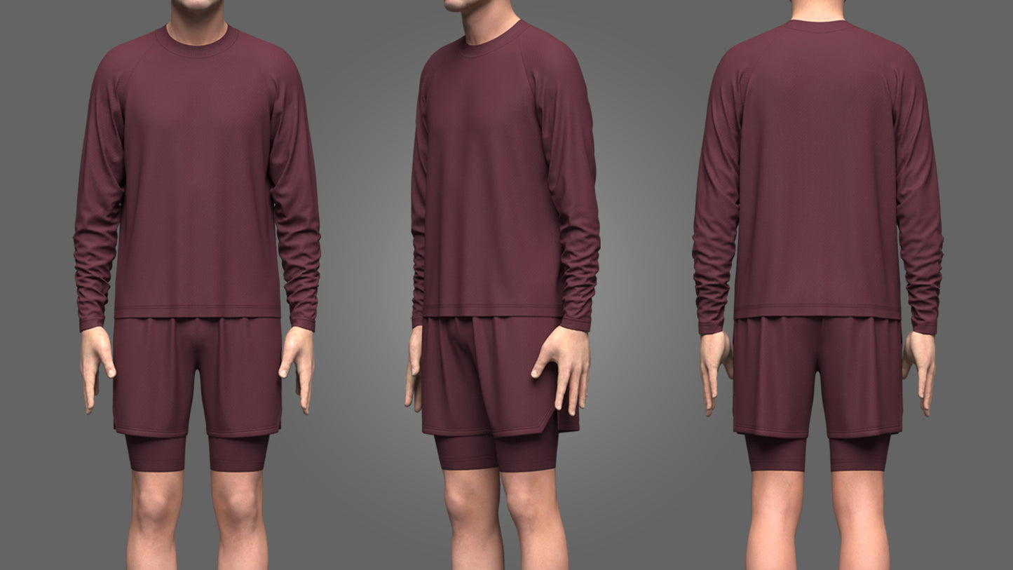 Man Shorts Pant 3d Model Marvelous Designer-Clo3d-fbx-obj-Zprj
