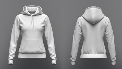 Women's Hoodie 3d Model Marvelous Designer-Clo3d-fbx-obj-Zprj