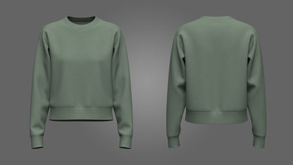 Female Cropped Sweater 3d Model Marvelous Designer-Clo3d-fbx-obj-Zprj