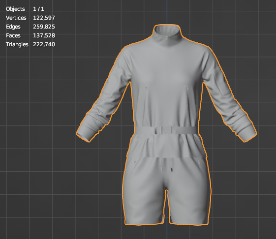 Womens Jacket And Shorts Outfit 3d Model Marvelous Designer-Clo3d-fbx-obj-Zprj