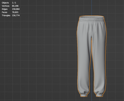 Men's Oversize Jogger No Pocket 3d Model Marvelous Designer-Clo3d-fbx-obj-Zprj