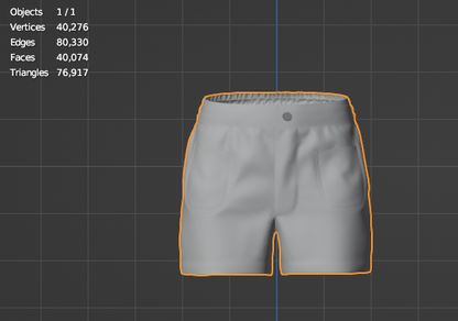 Women's Shorts 3d Model Marvelous Designer-Clo3d-fbx-obj-Zprj