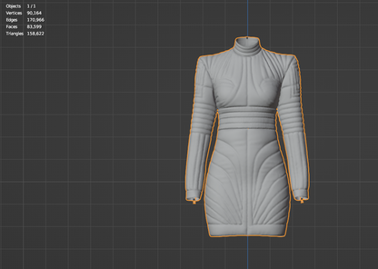 Women Leather padded dress 3d Model Marvelous Designer-Clo3d-fbx-obj-Zprj