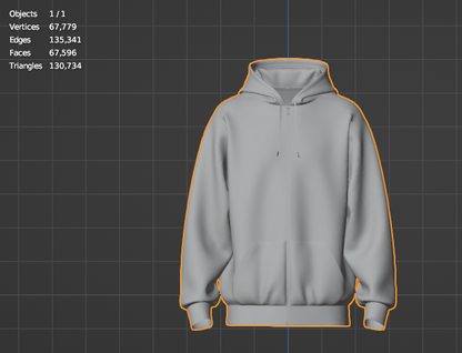 Men's Raglan Oversize Front Zip Hoodie 3d Model Marvelous Designer-Clo3d-fbx-obj-Zprj