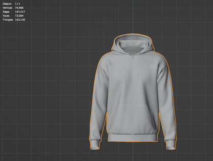 Men's Hoodie 3d Model Marvelous Designer-Clo3d-fbx-obj-Zprj