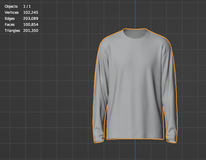 Men's full Sleeve T-Shirt 3d Model Marvelous Designer-Clo3d-fbx-obj-Zprj
