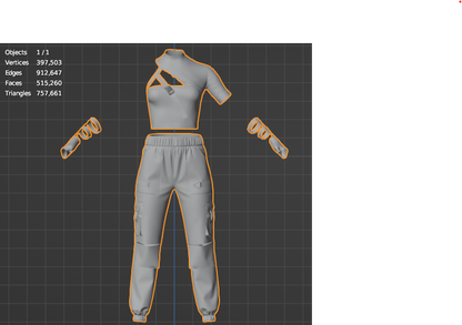 Women Outfit 3d Model Marvelous Designer-Clo3d-fbx-obj-Zprj