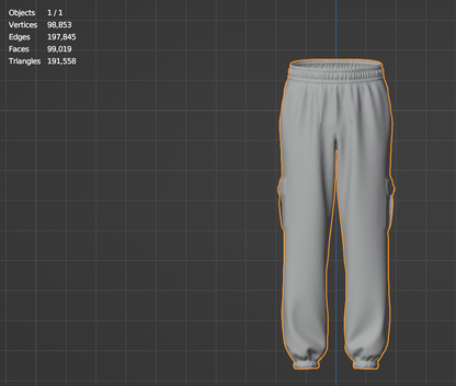 Men's Oversize Jogger Pocket 3d Model Marvelous Designer-Clo3d-fbx-obj-Zprj