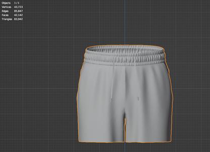 Men's Oversize Shorts 3d Model Marvelous Designer-Clo3d-fbx-obj-Zprj