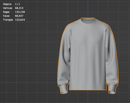 Men's Oversized Raglan Full Sleeve T-shirt 3d Model Marvelous Designer-Clo3d-fbx-obj-Zprj