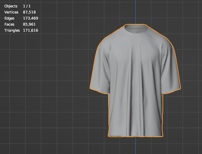 Men's Oversized T-shirt 3d Model Marvelous Designer-Clo3d-fbx-obj-Zprj